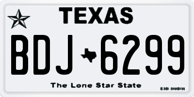 TX license plate BDJ6299
