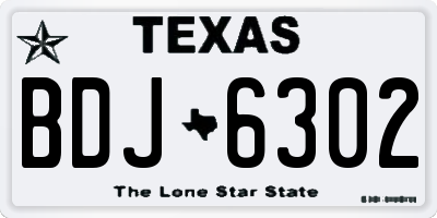 TX license plate BDJ6302