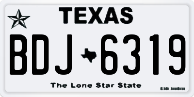 TX license plate BDJ6319