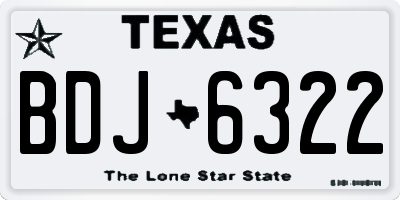 TX license plate BDJ6322
