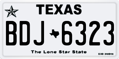 TX license plate BDJ6323