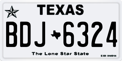 TX license plate BDJ6324