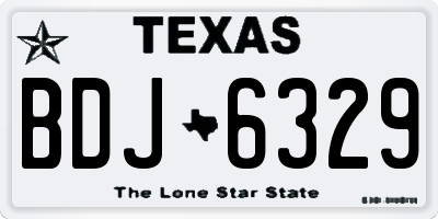 TX license plate BDJ6329