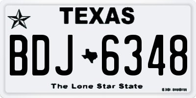TX license plate BDJ6348