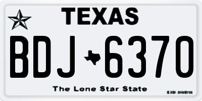 TX license plate BDJ6370