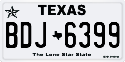 TX license plate BDJ6399
