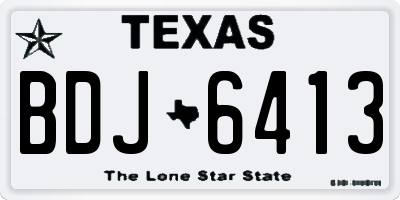 TX license plate BDJ6413