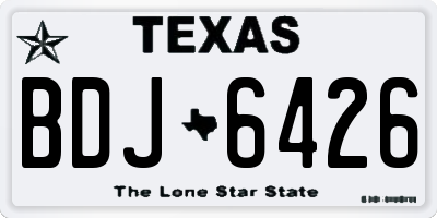 TX license plate BDJ6426