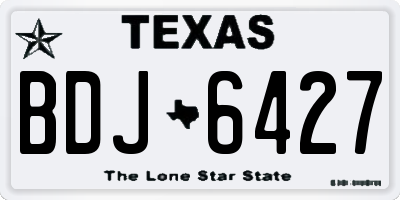 TX license plate BDJ6427