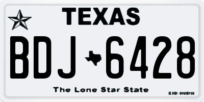 TX license plate BDJ6428