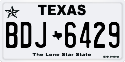 TX license plate BDJ6429