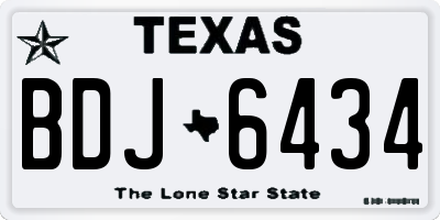 TX license plate BDJ6434