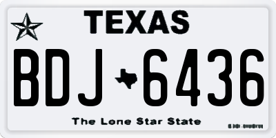 TX license plate BDJ6436
