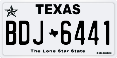 TX license plate BDJ6441