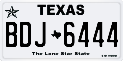 TX license plate BDJ6444