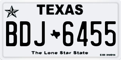 TX license plate BDJ6455