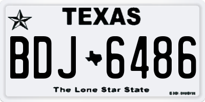 TX license plate BDJ6486
