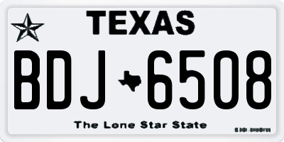 TX license plate BDJ6508