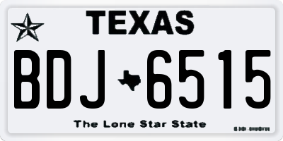 TX license plate BDJ6515