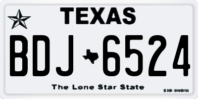 TX license plate BDJ6524