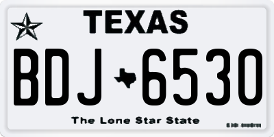 TX license plate BDJ6530