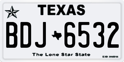 TX license plate BDJ6532