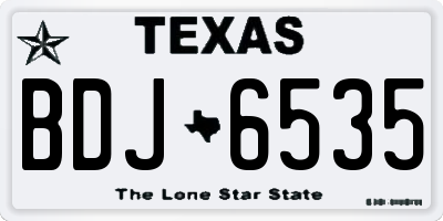 TX license plate BDJ6535