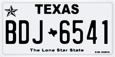 TX license plate BDJ6541
