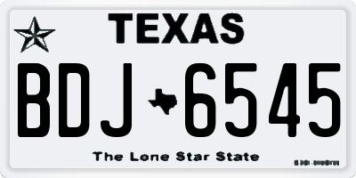 TX license plate BDJ6545