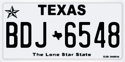 TX license plate BDJ6548