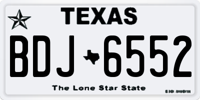 TX license plate BDJ6552