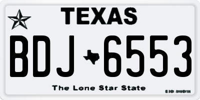 TX license plate BDJ6553
