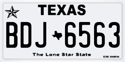 TX license plate BDJ6563