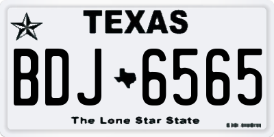 TX license plate BDJ6565