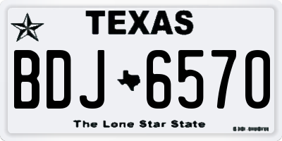 TX license plate BDJ6570