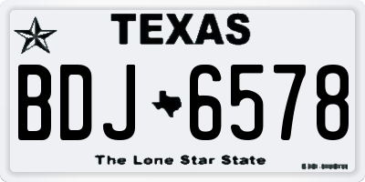 TX license plate BDJ6578