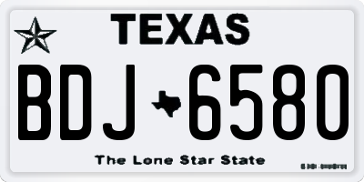 TX license plate BDJ6580