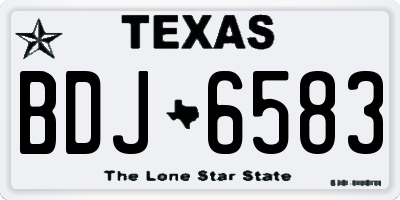 TX license plate BDJ6583