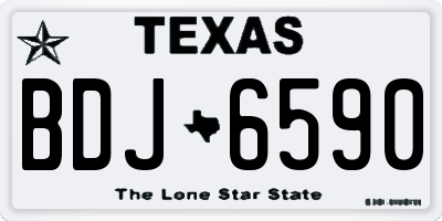 TX license plate BDJ6590