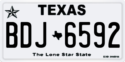 TX license plate BDJ6592