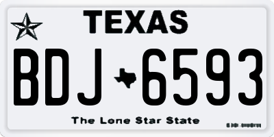 TX license plate BDJ6593