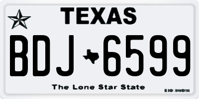 TX license plate BDJ6599