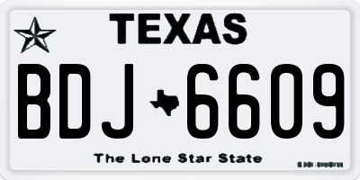 TX license plate BDJ6609