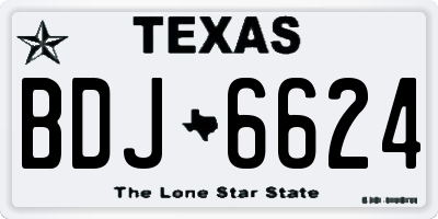 TX license plate BDJ6624