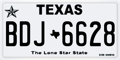TX license plate BDJ6628