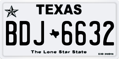 TX license plate BDJ6632