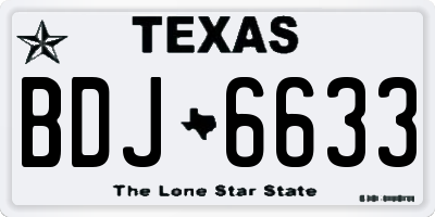 TX license plate BDJ6633