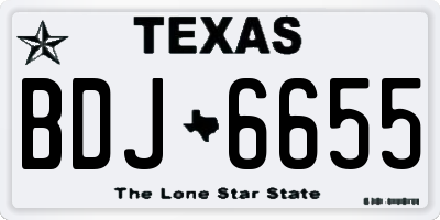 TX license plate BDJ6655