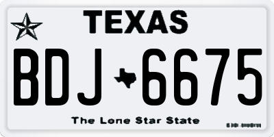 TX license plate BDJ6675