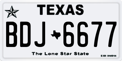 TX license plate BDJ6677